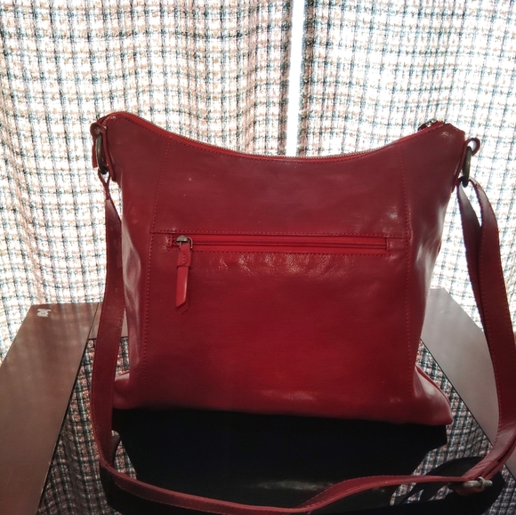 GC By Gianni Conti Genuine Leather Vera Pelle Red Handbag - Picture 13 of 16